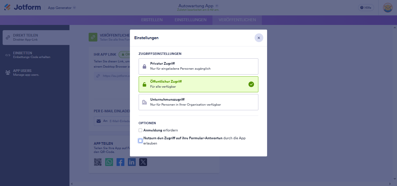 Wie Sie Jotform Apps mit Anderen teilen können Image-6