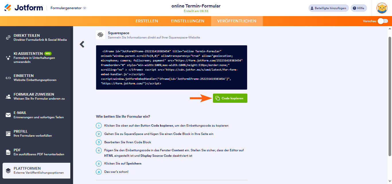 Hinzufügen eines Formulars zu Squarespace Image-3