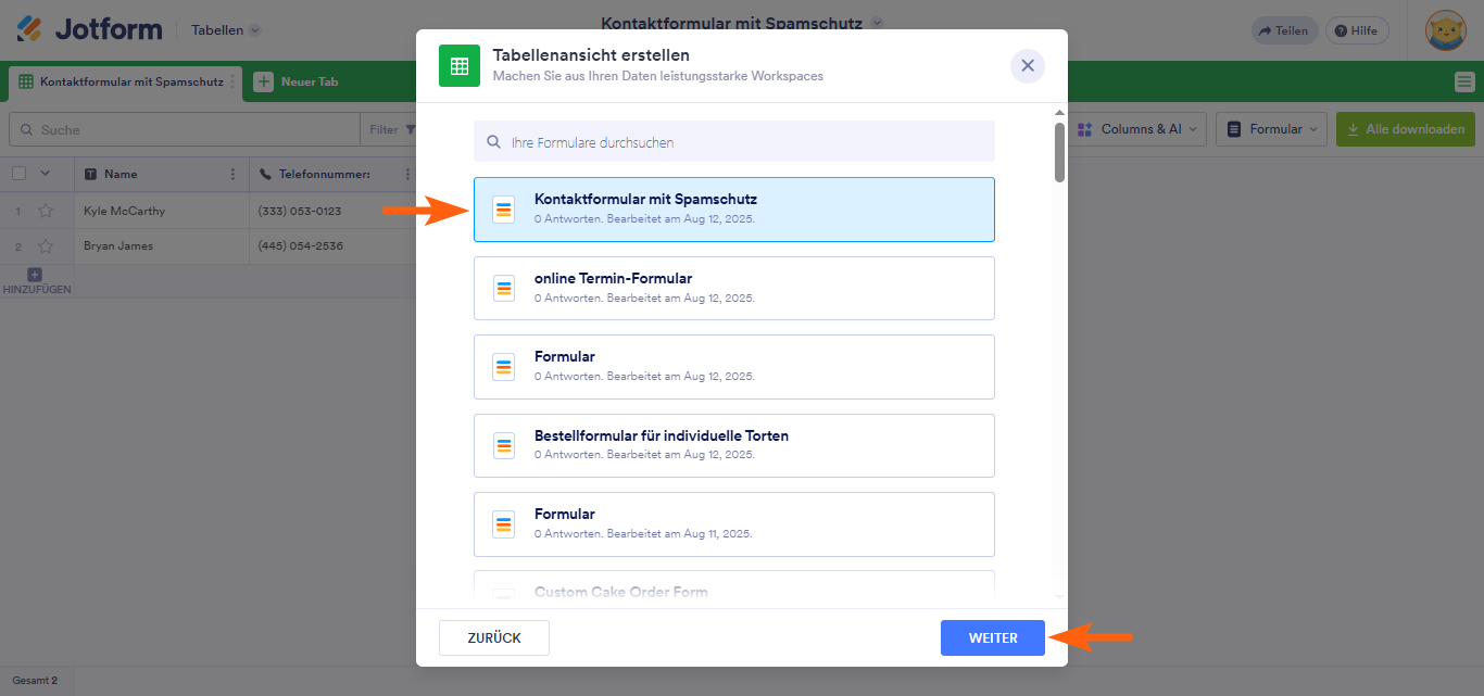 Wie Sie Daten aus anderen Formularen in Jotform Tabellen erhalten Image-4