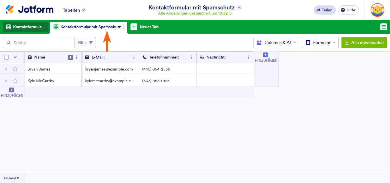 Wie Sie Daten aus anderen Formularen in Jotform Tabellen erhalten Image-6