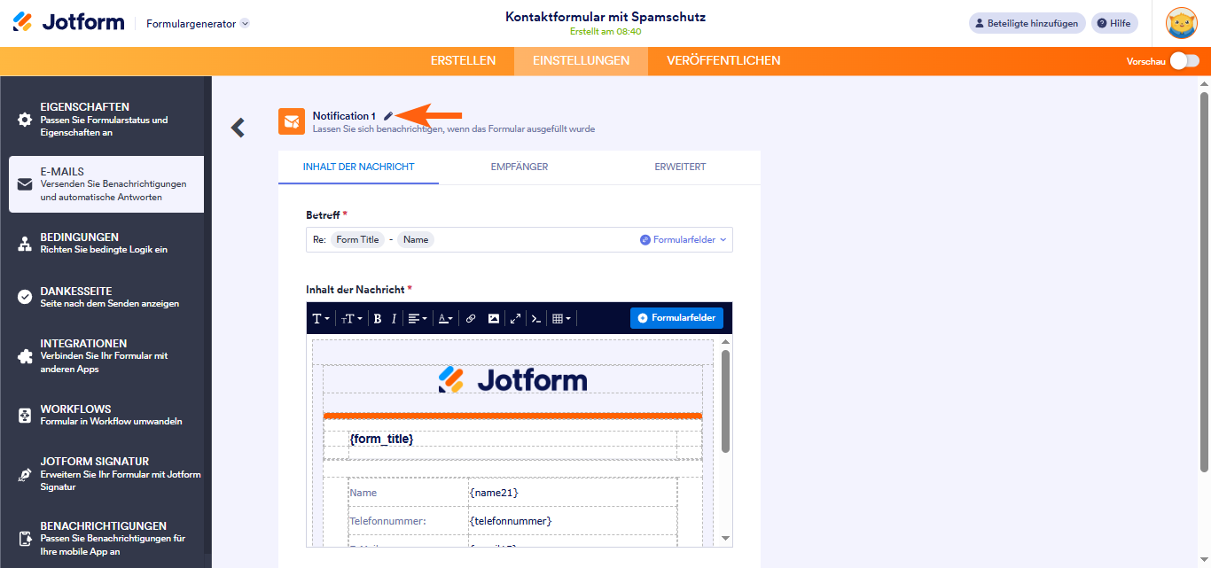 Wie Sie die E-Mail-Vorlage für Benachrichtigungen und automatische Antworten bearbeiten Image-4