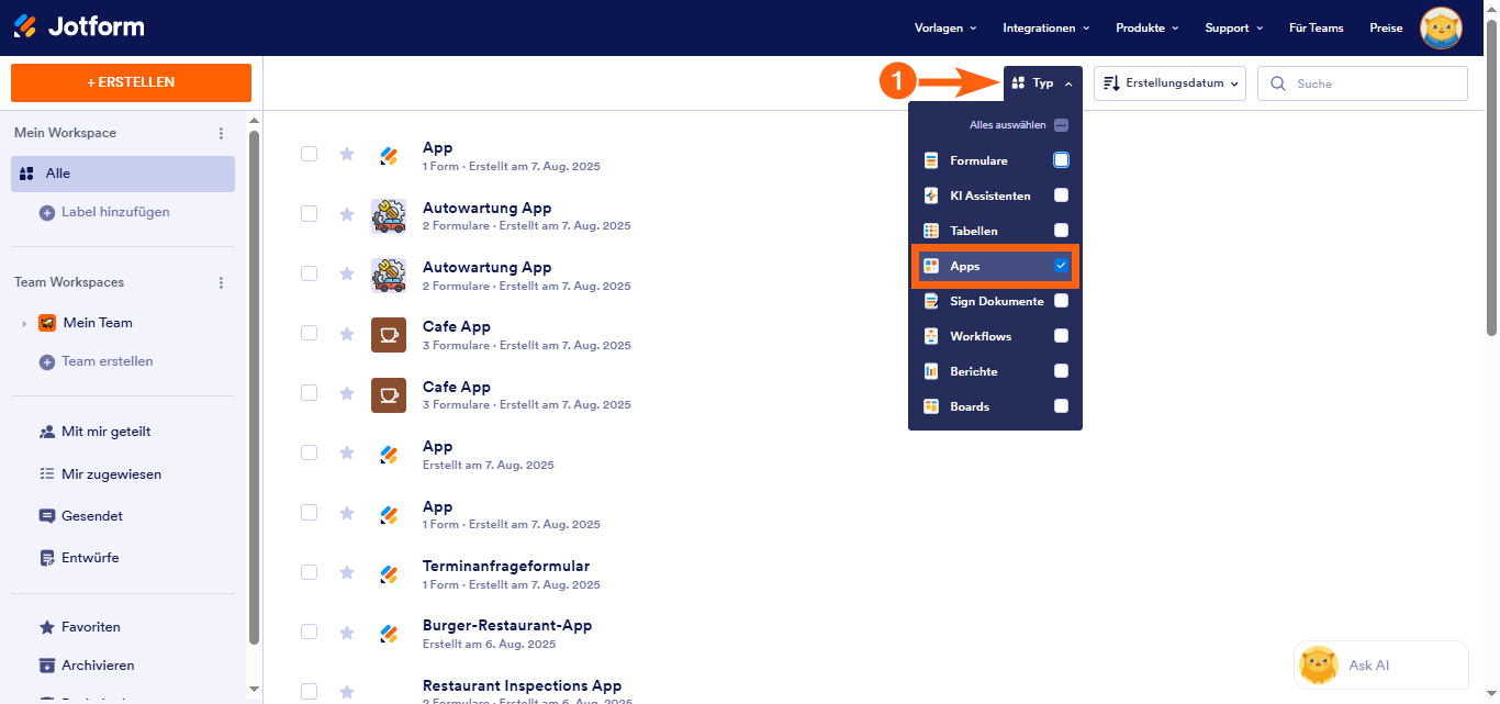 Wie Sie Apps in Jotform Apps deaktivieren oder löschen Image-5