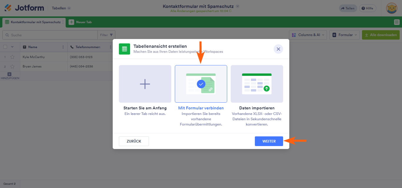 Wie Sie Daten aus anderen Formularen in Jotform Tabellen erhalten Image-3