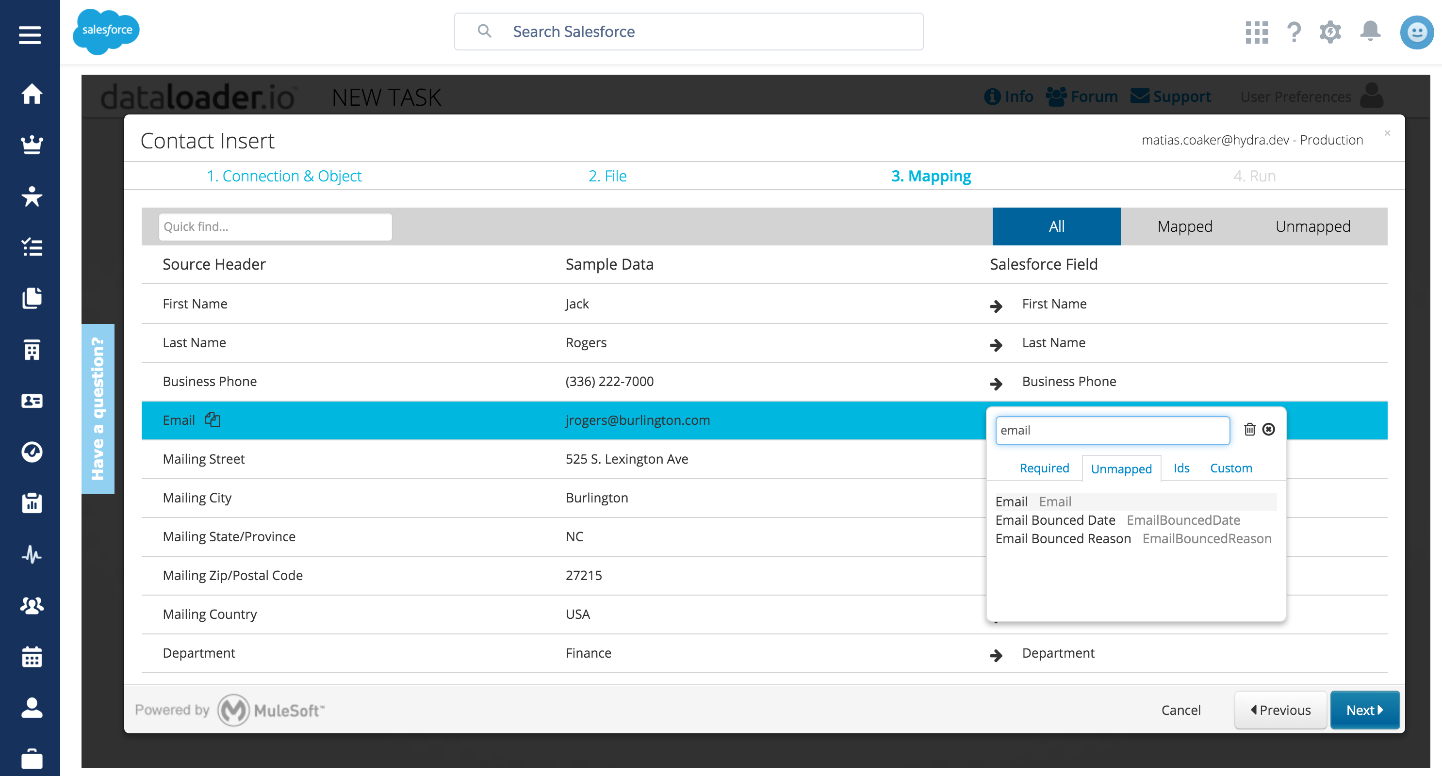 screenshot of dataloader