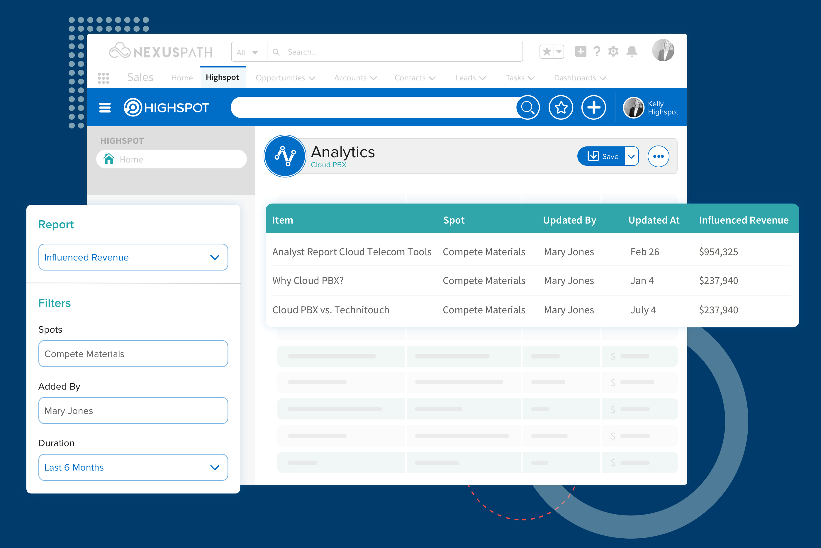 screenshot of highspot sales engagement in salesforce appexchange page