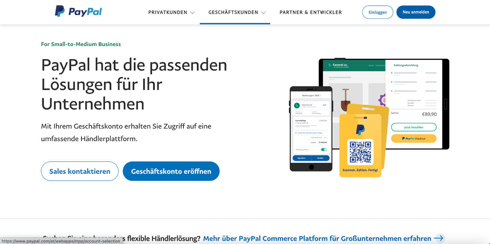 So richten Sie in 9 einfachen Schritten ein PayPal-Geschäftskonto ein Image-1