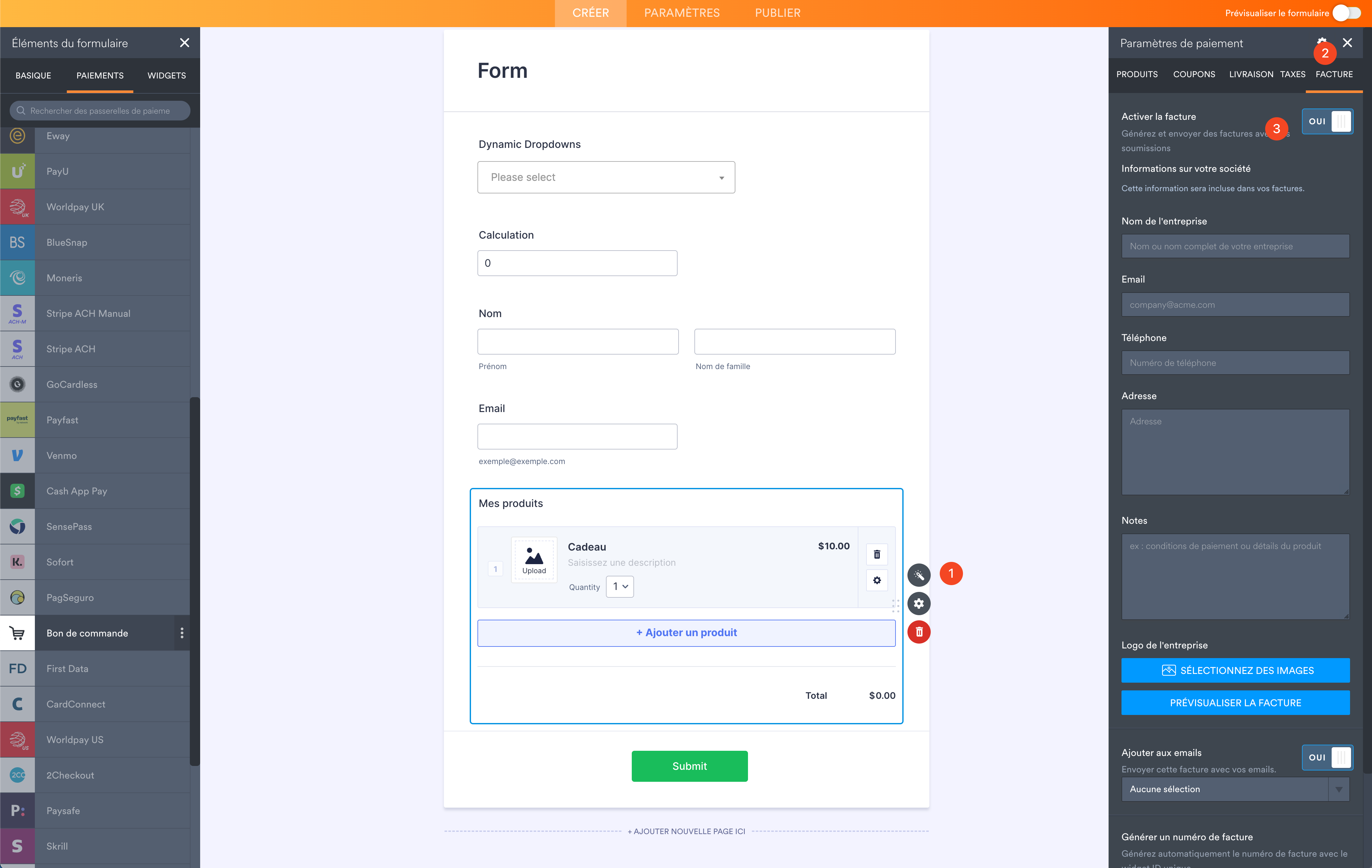 Comment générer une facture pour votre formulaire de paiement Image-1