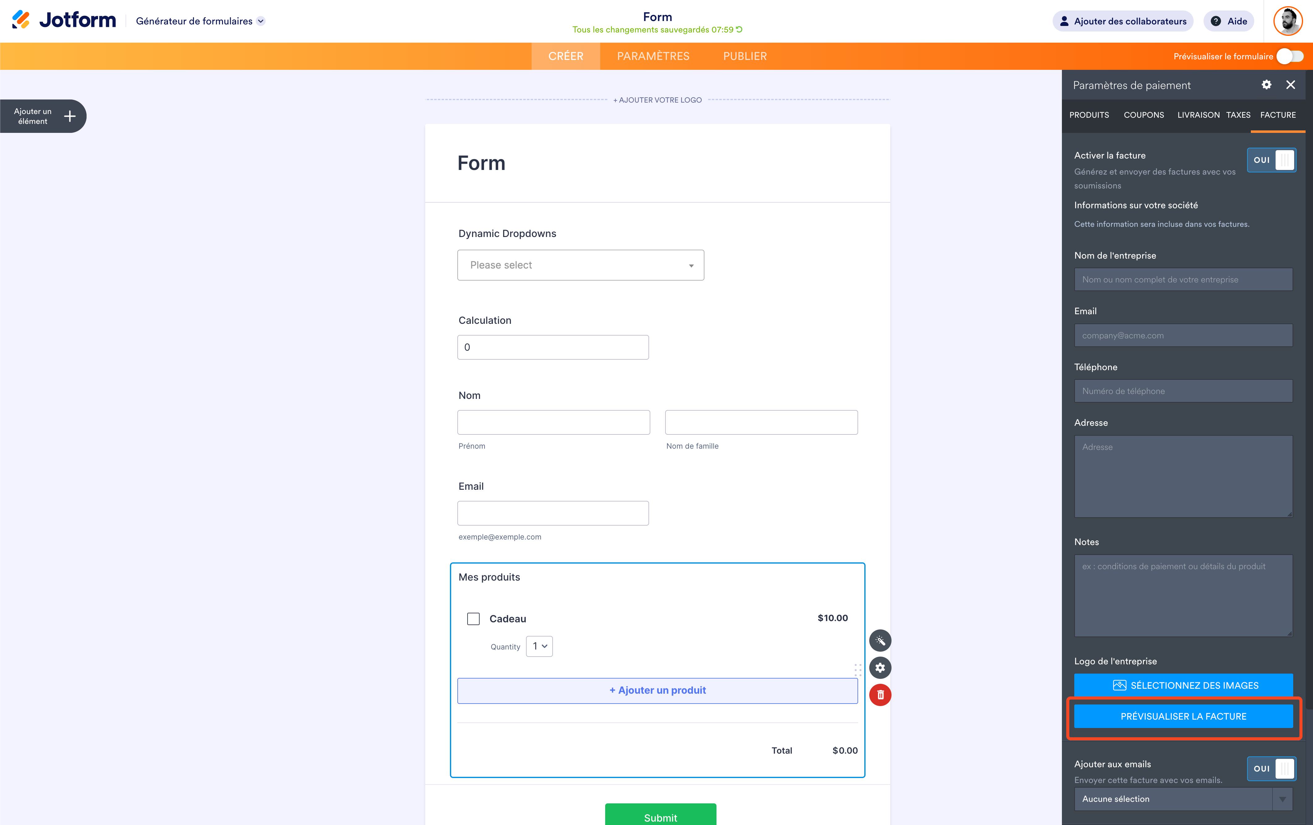 Comment générer une facture pour votre formulaire de paiement Image-2