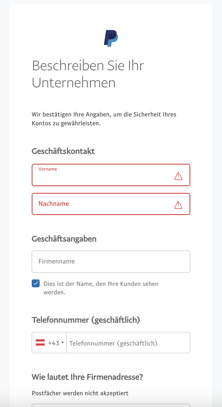 So richten Sie in 9 einfachen Schritten ein PayPal-Geschäftskonto ein Image-4