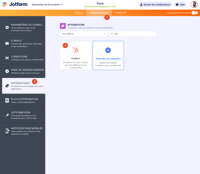 Comment intégrer Jotform avec HubSpot CRM Image-1