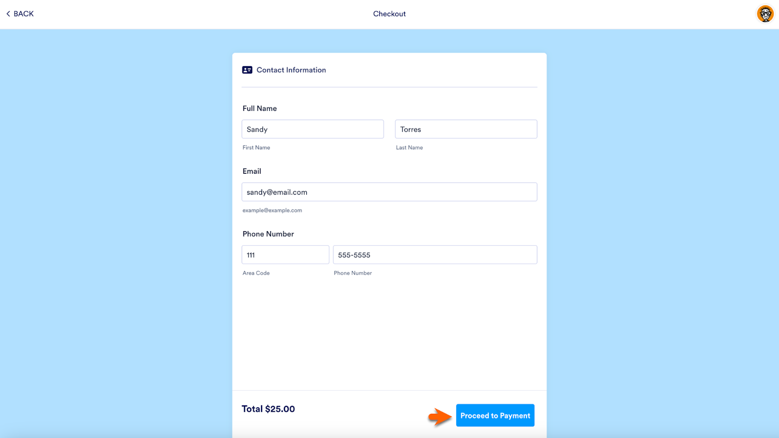 Screenshot depicting the user journey within the app