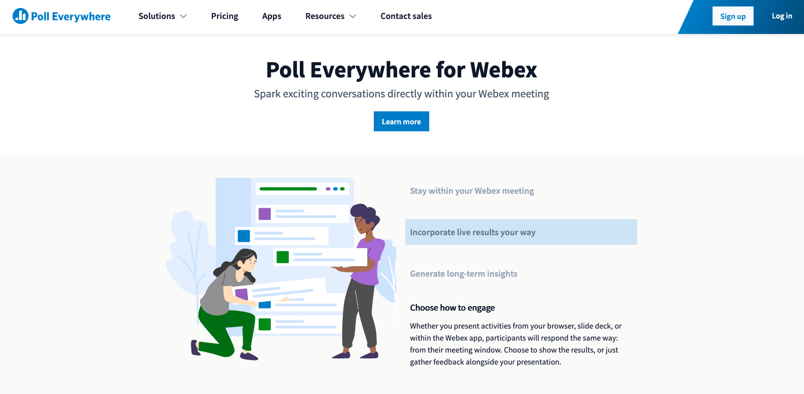 landing page of poll everywhere