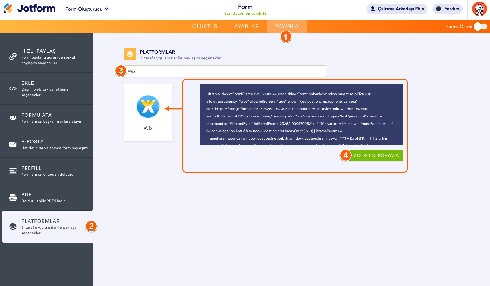 Wix Sitenize Form Ekleme Image-1