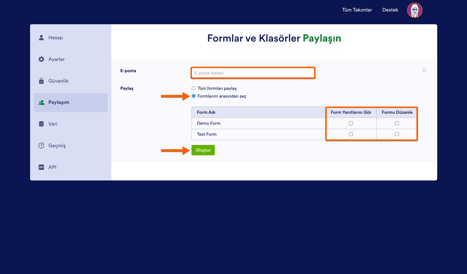 Kurumsal Sunucuda Formlar Diğer Kullanıcılarla Nasıl Paylaşılır Image-3