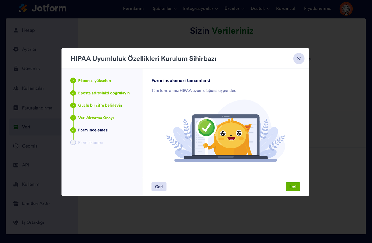 Hesabımı HIPAA Uyumluluğuna Nasıl Yükseltirim? Image-6