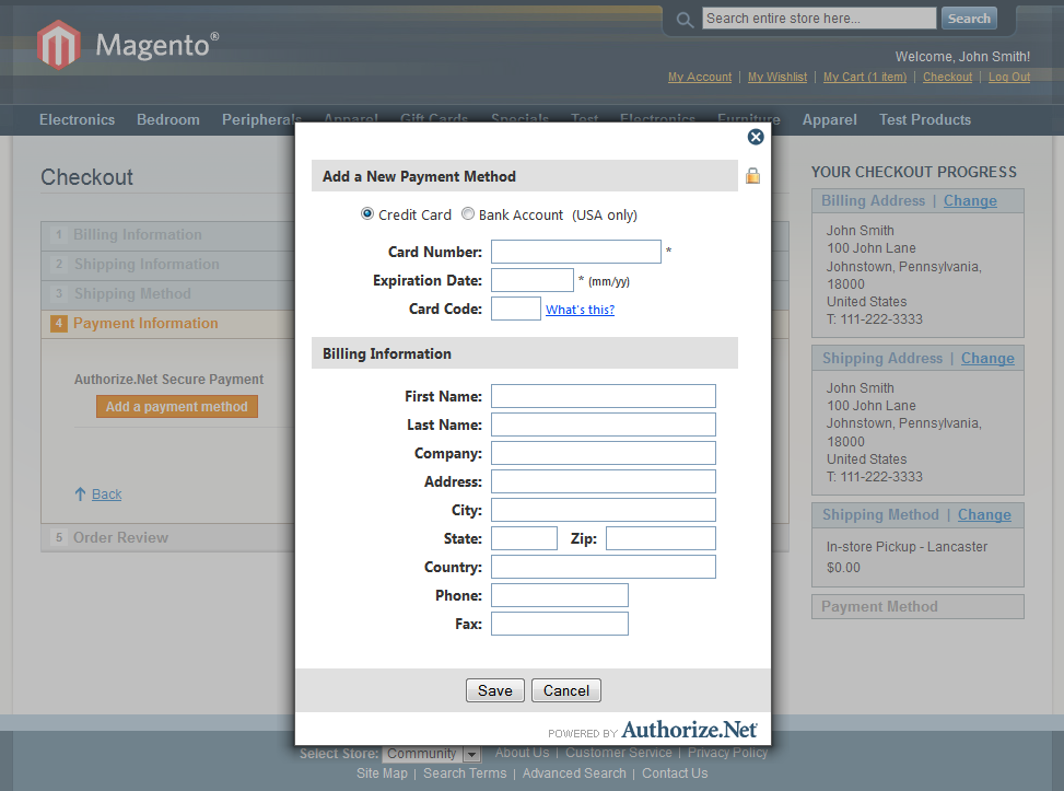 user interface of autorize