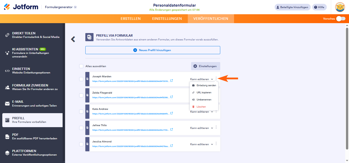 Wie Sie Formularfelder mit Daten aus einem anderen Formular mit Prefill vorbefüllen Image-8
