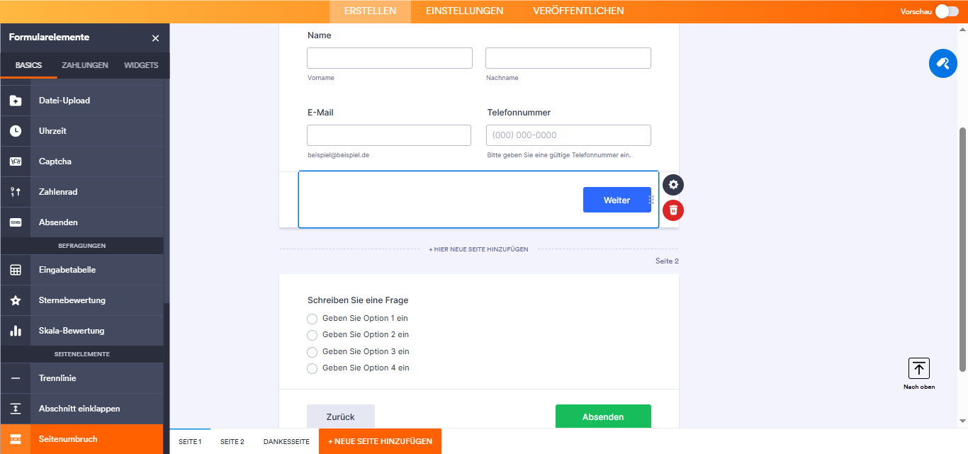 Wie Sie ein mehrseitiges Formular mit Jotform erstellen Image-1
