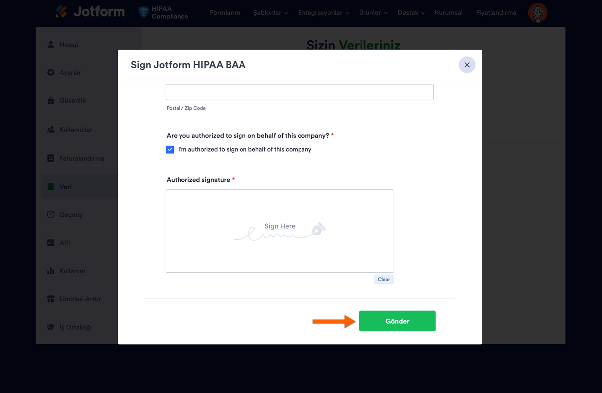 Hesabımı HIPAA Uyumluluğuna Nasıl Yükseltirim? Image-10