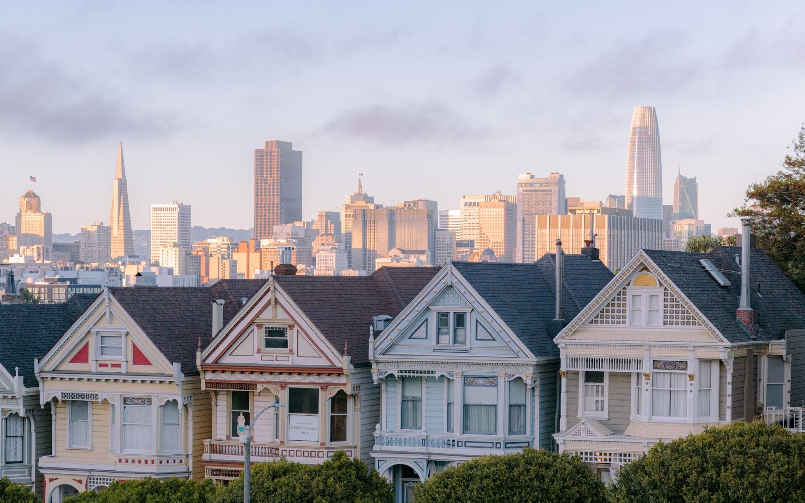 painted ladies houses photo