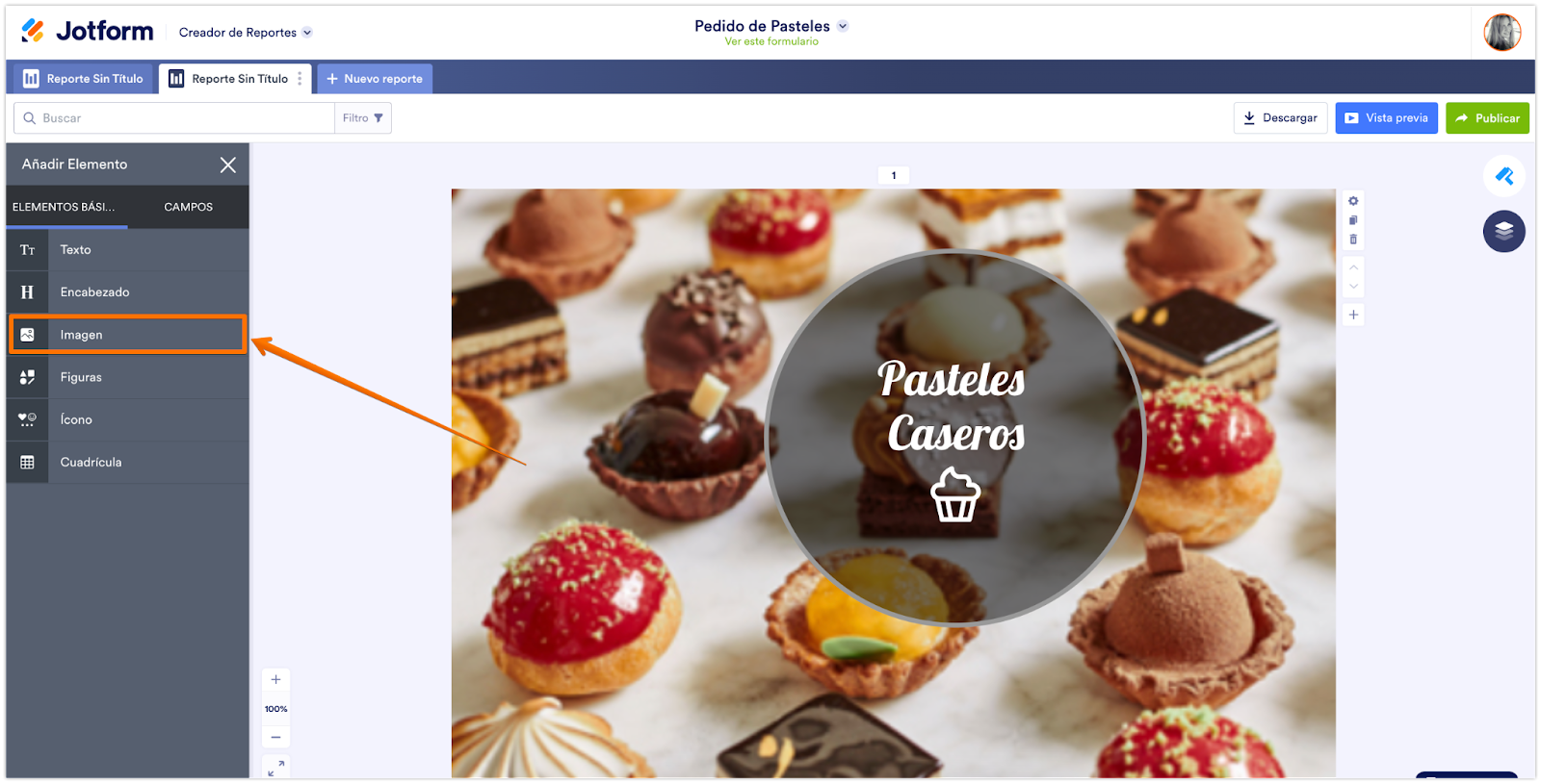 Añada a su reporte el logotipo de su empresa para darle un aspecto más personalizado Imagen-1