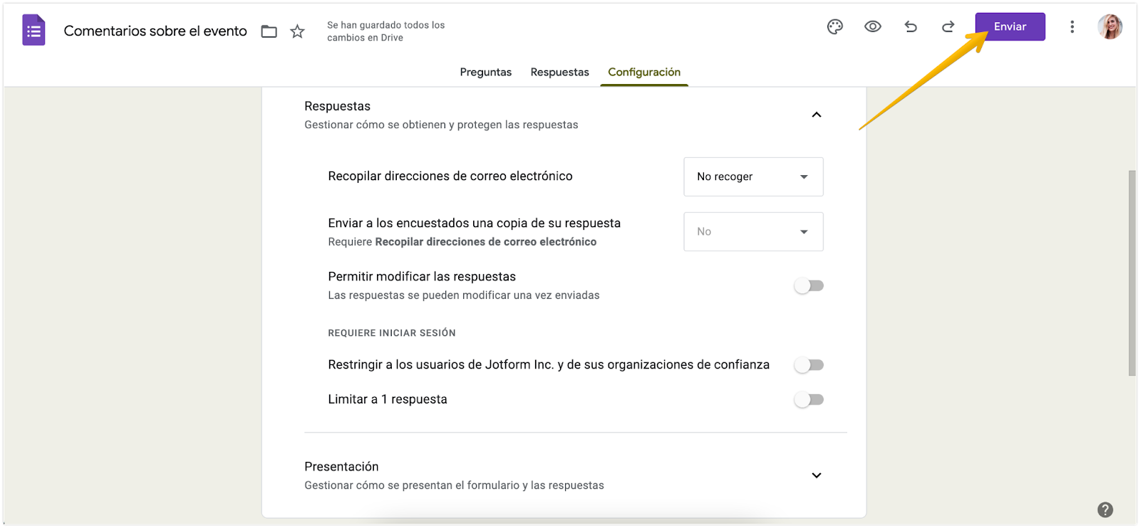 Cómo hacer un Formulario Google público Image-3