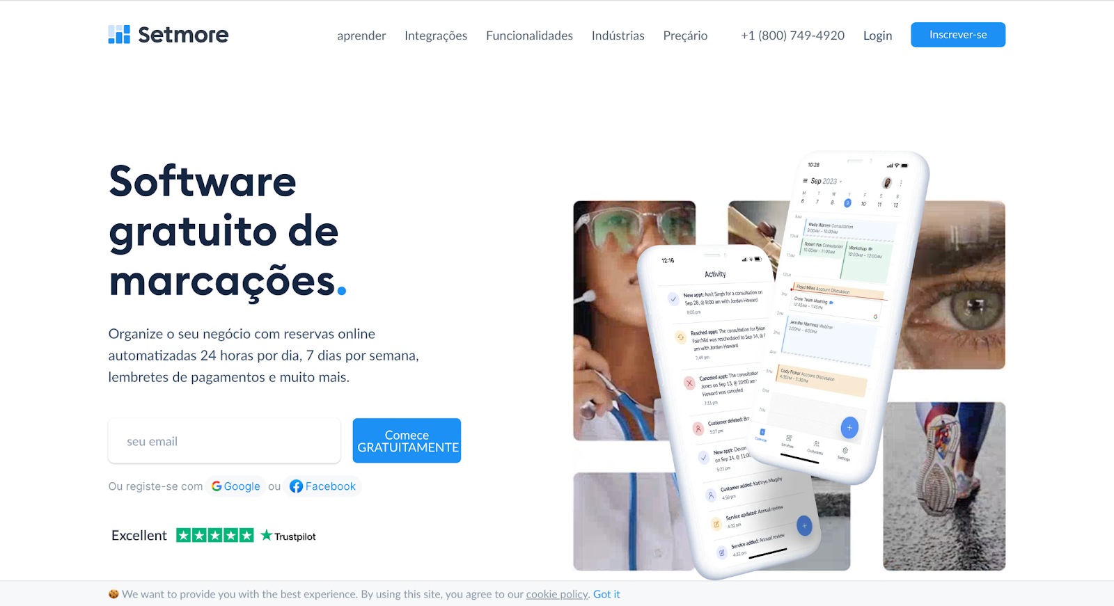 setmore landing page