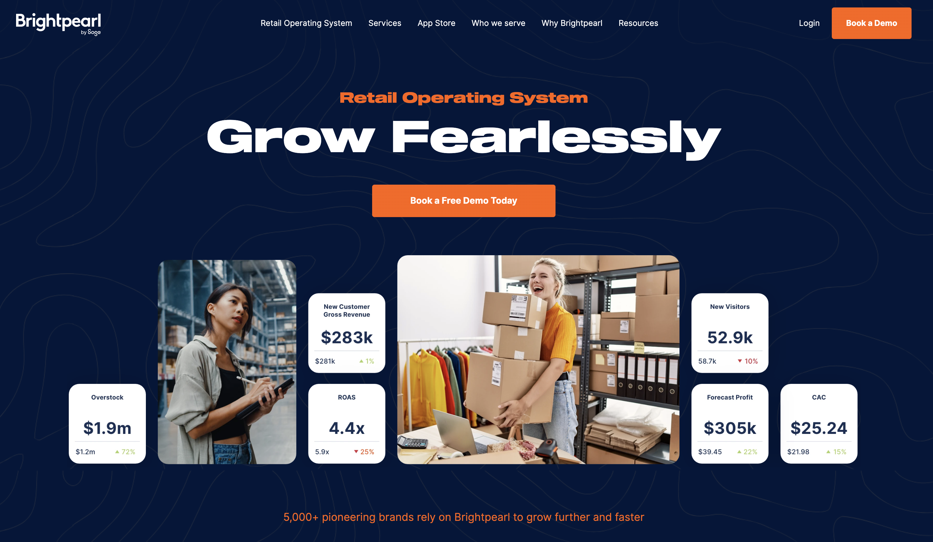 Brightpearl Landing Page