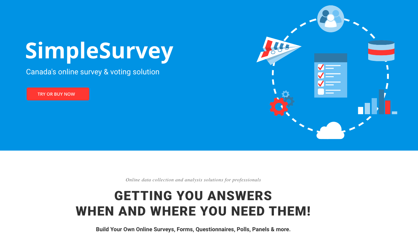 SimpleSurvey Landing Page