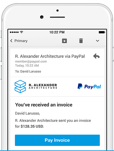 user interface of PayPal
