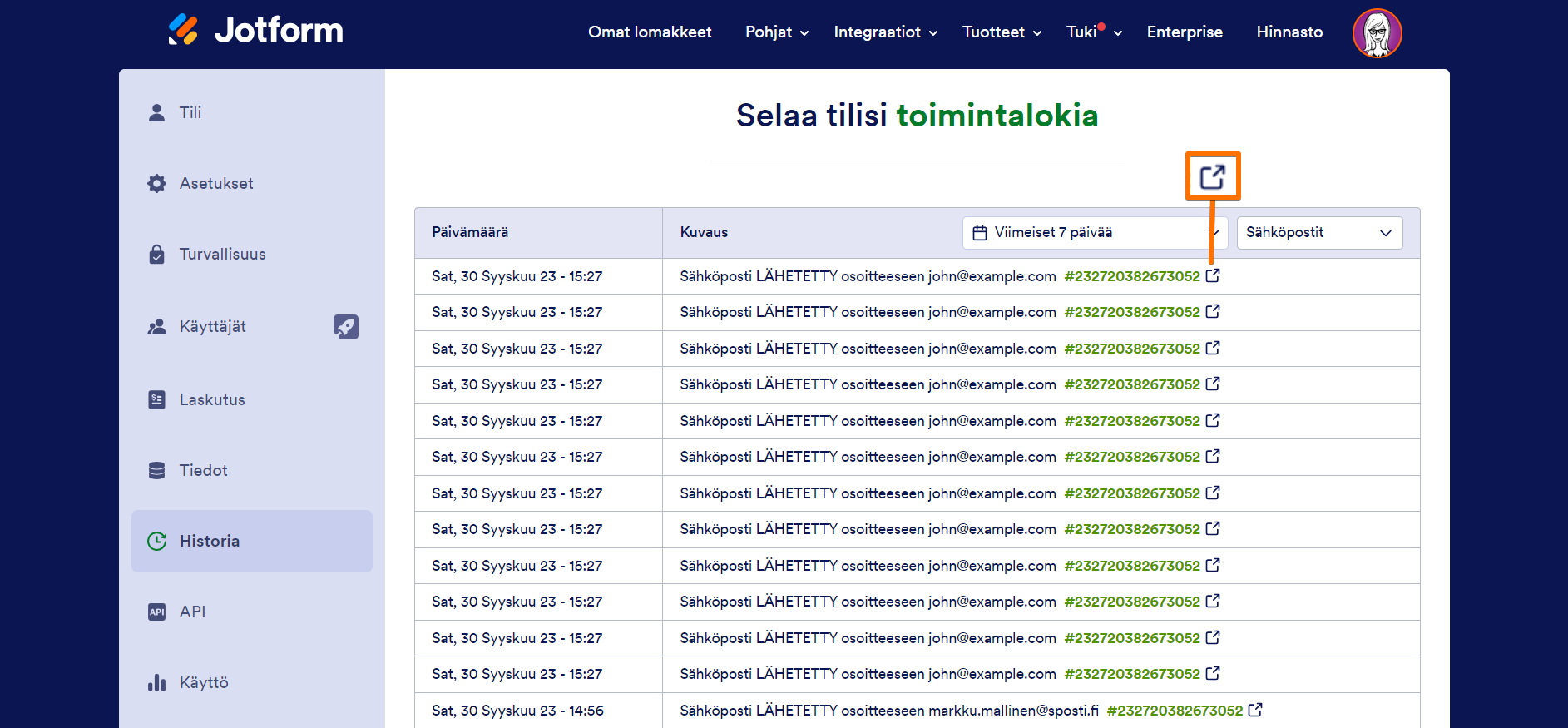 Miten nähdä lomakkeesi sähköpostien historia Image-3