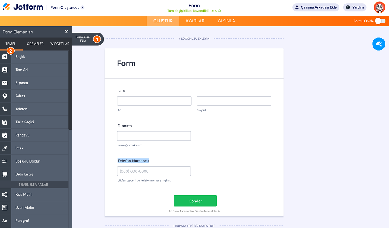 İlk Web Formunuzu Oluşturma Image-1