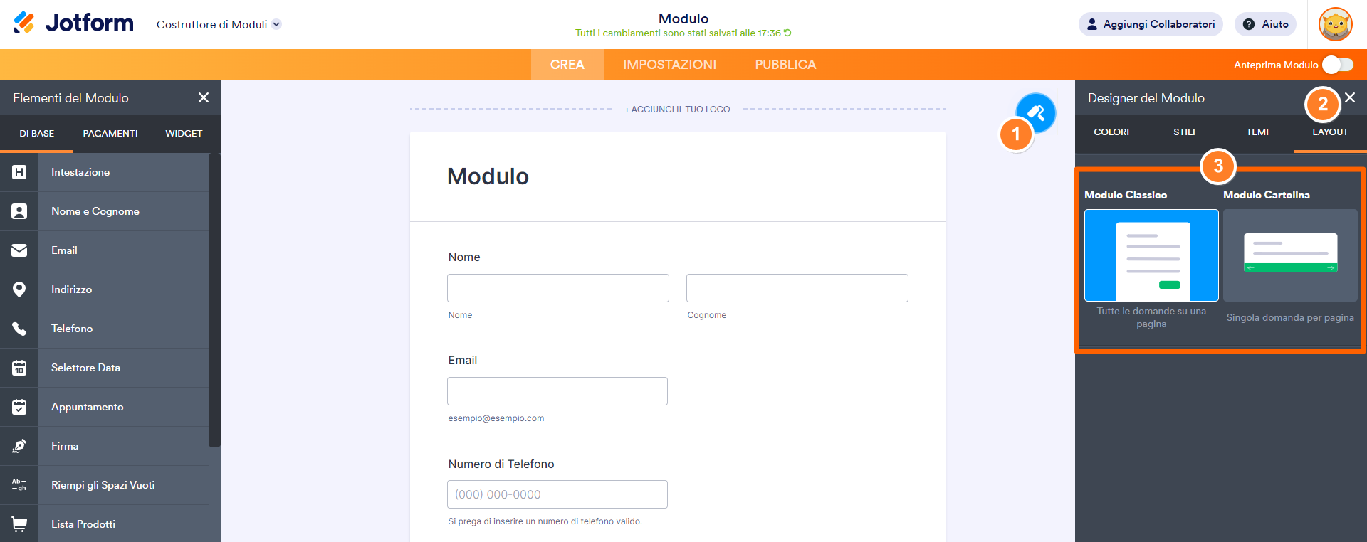 Come Modificare il Layout del tuo Modulo? Image-1