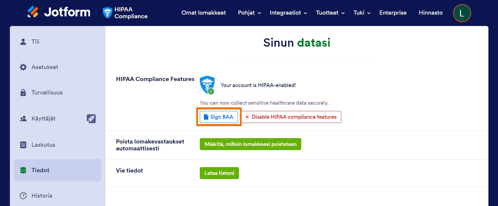 Miten päivittää HIPAA-yhteensopivuuteen? Image-7