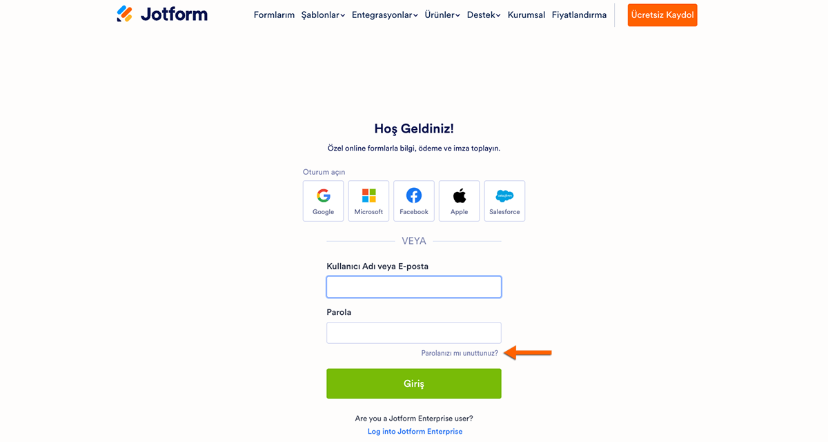 Jotform Hesap Parolası Nasıl Sıfırlanır Image-1