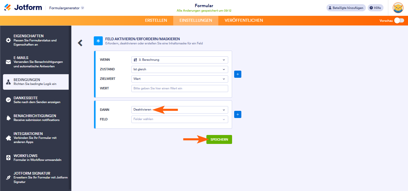 Wie Sie den Button zum Absenden in Jotform Karten bedingt deaktivieren können Image-2