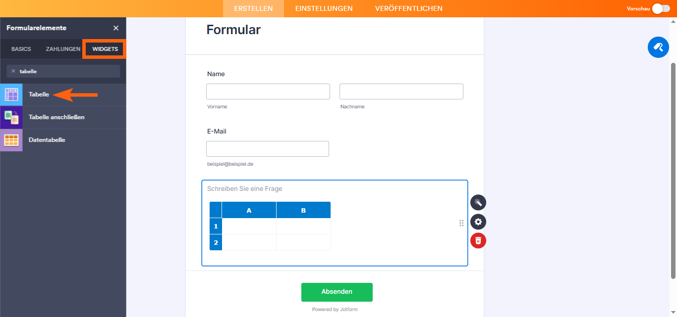 Wie Sie das Spreadsheet-Widget einrichten? Image-2