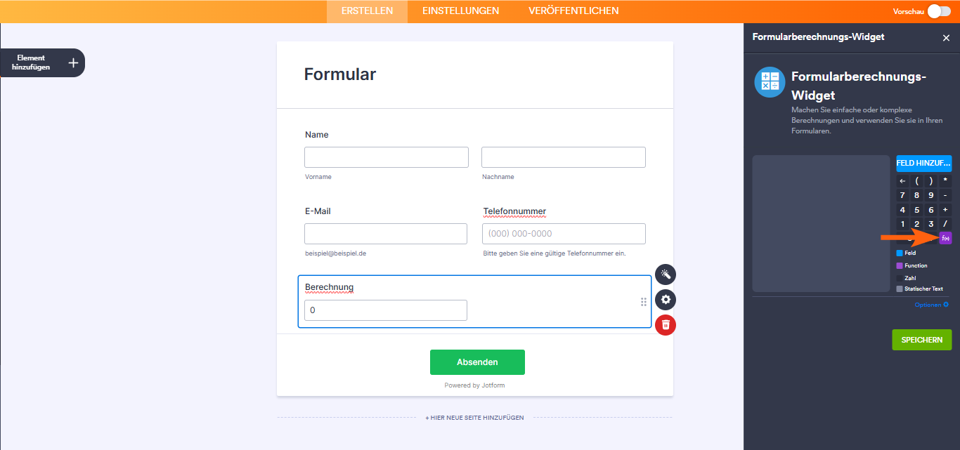 Formularberechnung: Referenz der mathematischen Funktion Image-1