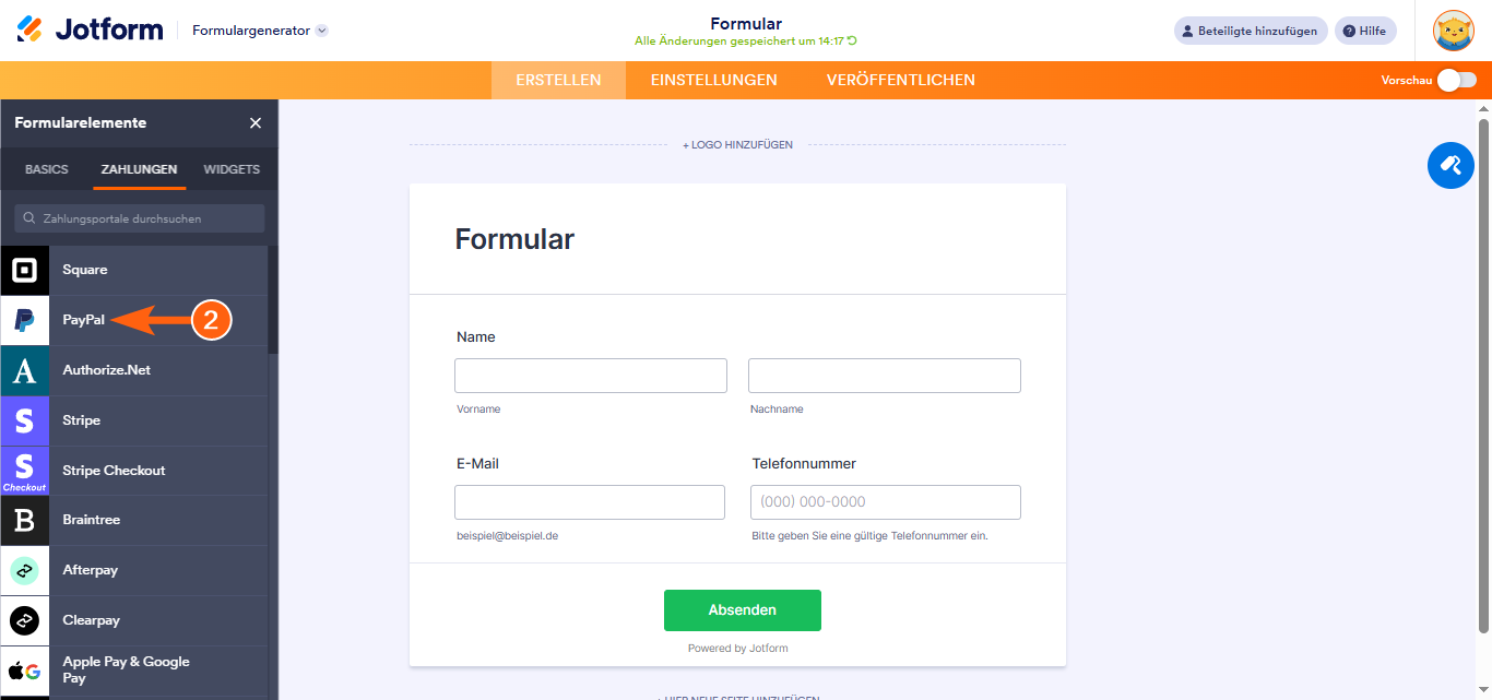 Wie Sie PayPal Business mit Jotform integrieren können Image-13