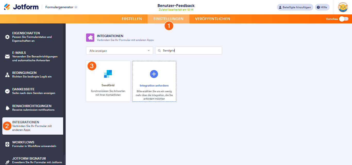 Wie Sie Ihr Formular in SendGrid integrieren können Image-1