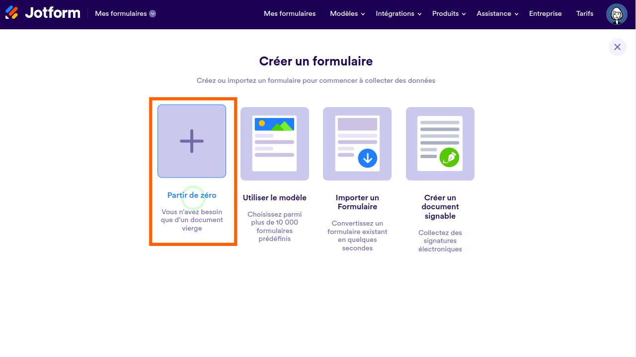 Comment créer votre premier formulaire de contact sur Jotform Image-2