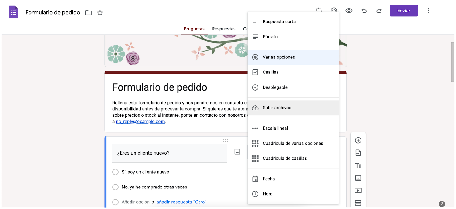 Cómo crear un pedido de compra en Google Forms Image-3