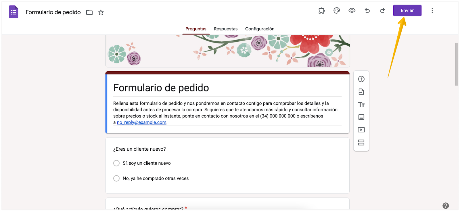 Cómo crear un pedido de compra en Google Forms Image-5