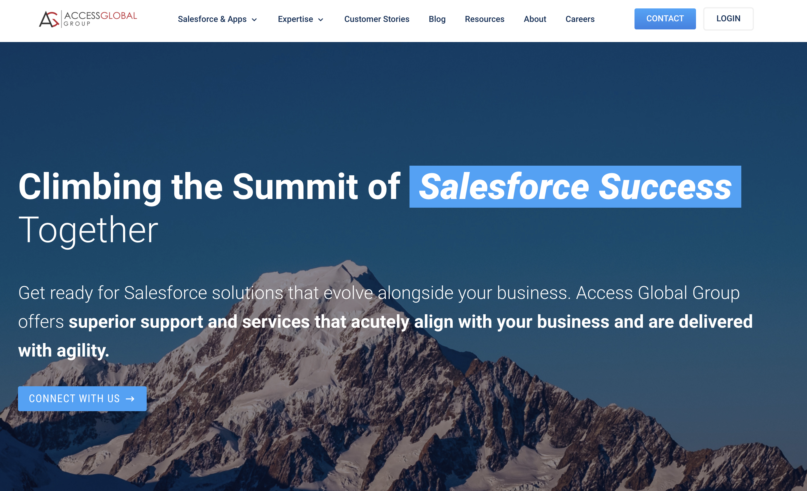 Landing Page of Access Global Group
