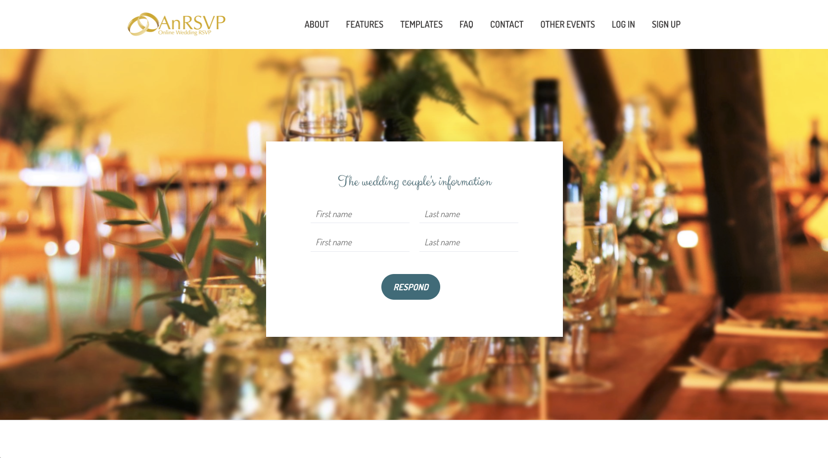 AnRSVP Landing Page