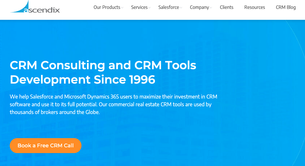 Landing Page of Ascendix
