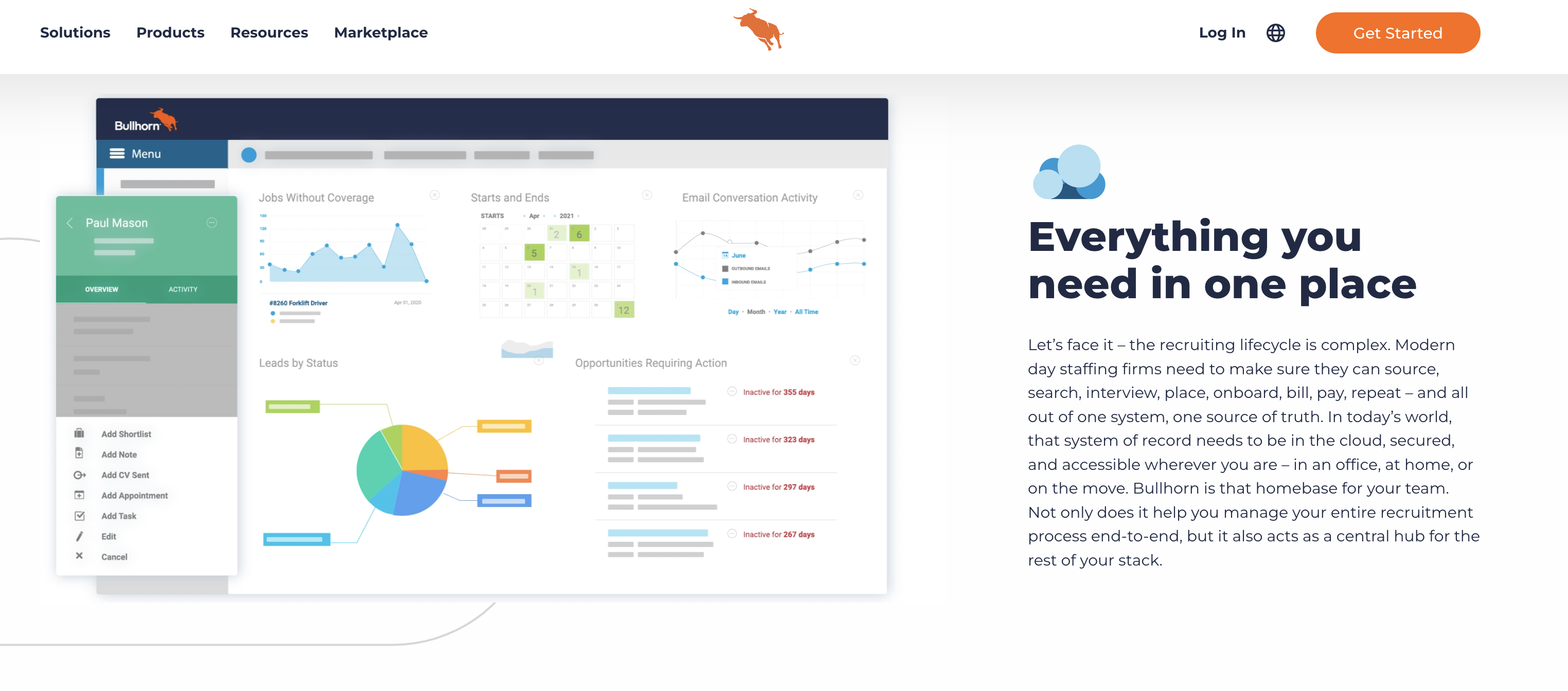 Bullhorn Landing Page