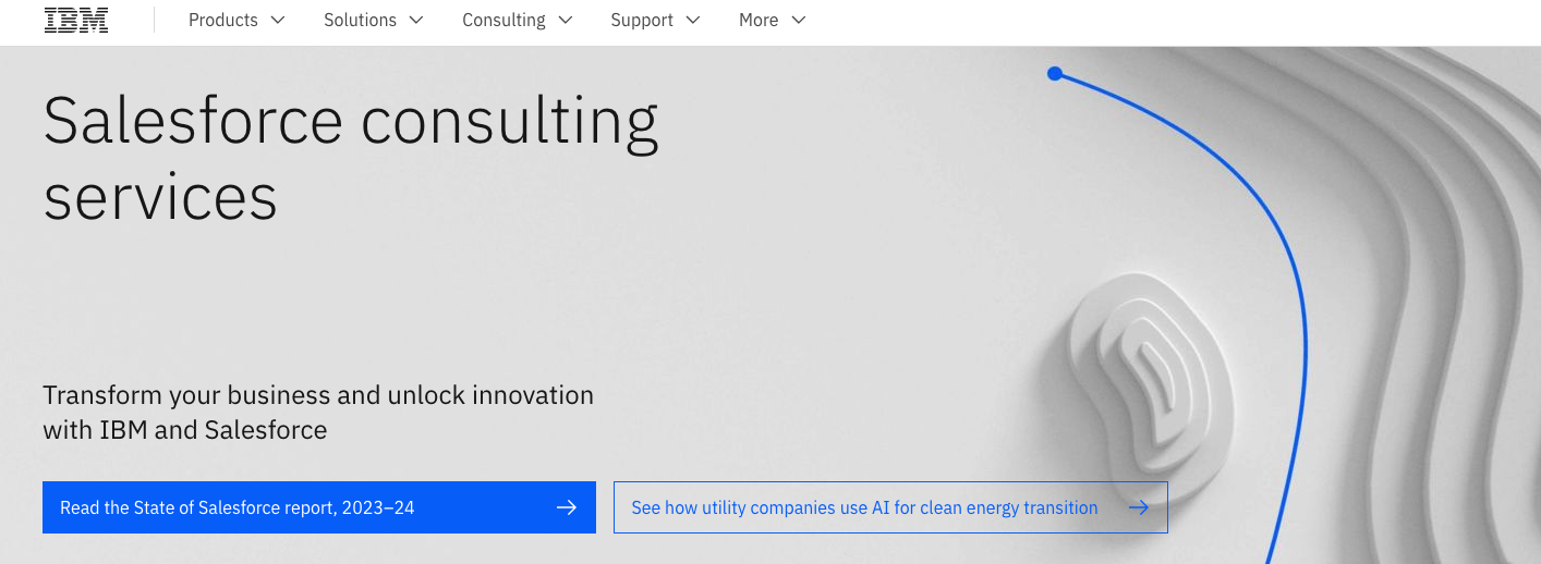 IBM Salesforce Consulting Services Page
