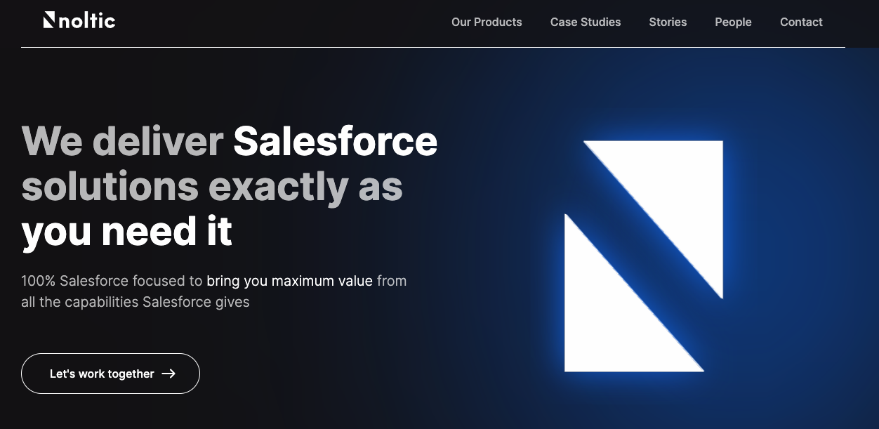 Landing Page of Noltic