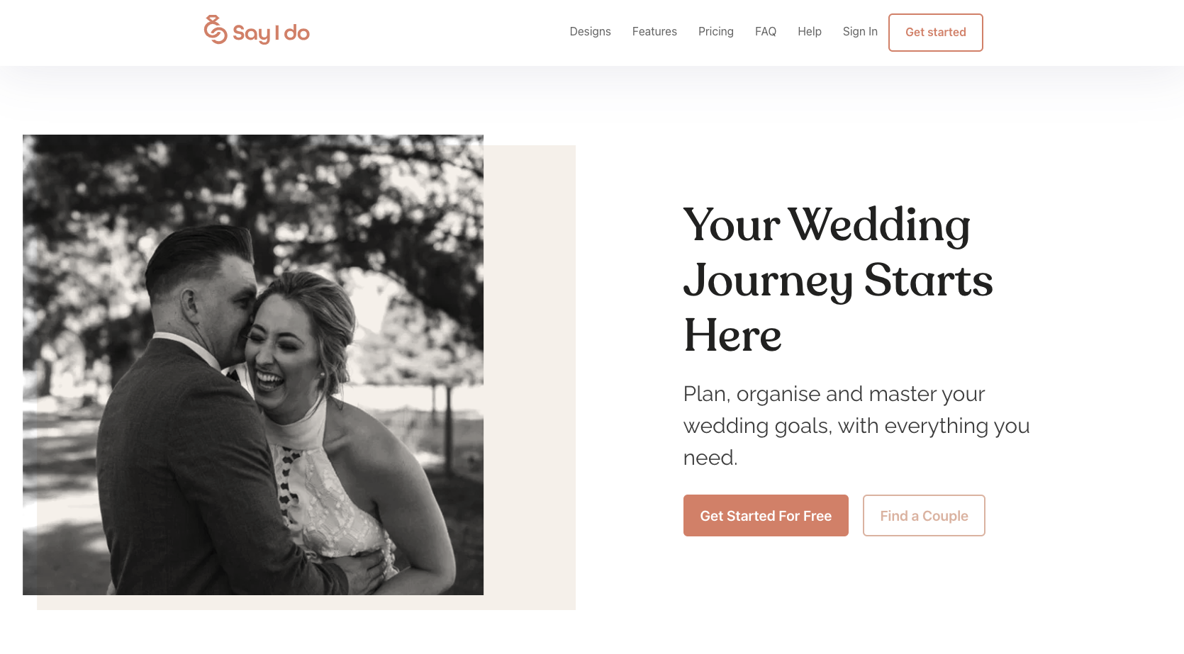 Say I do Landing Page